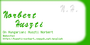 norbert huszti business card